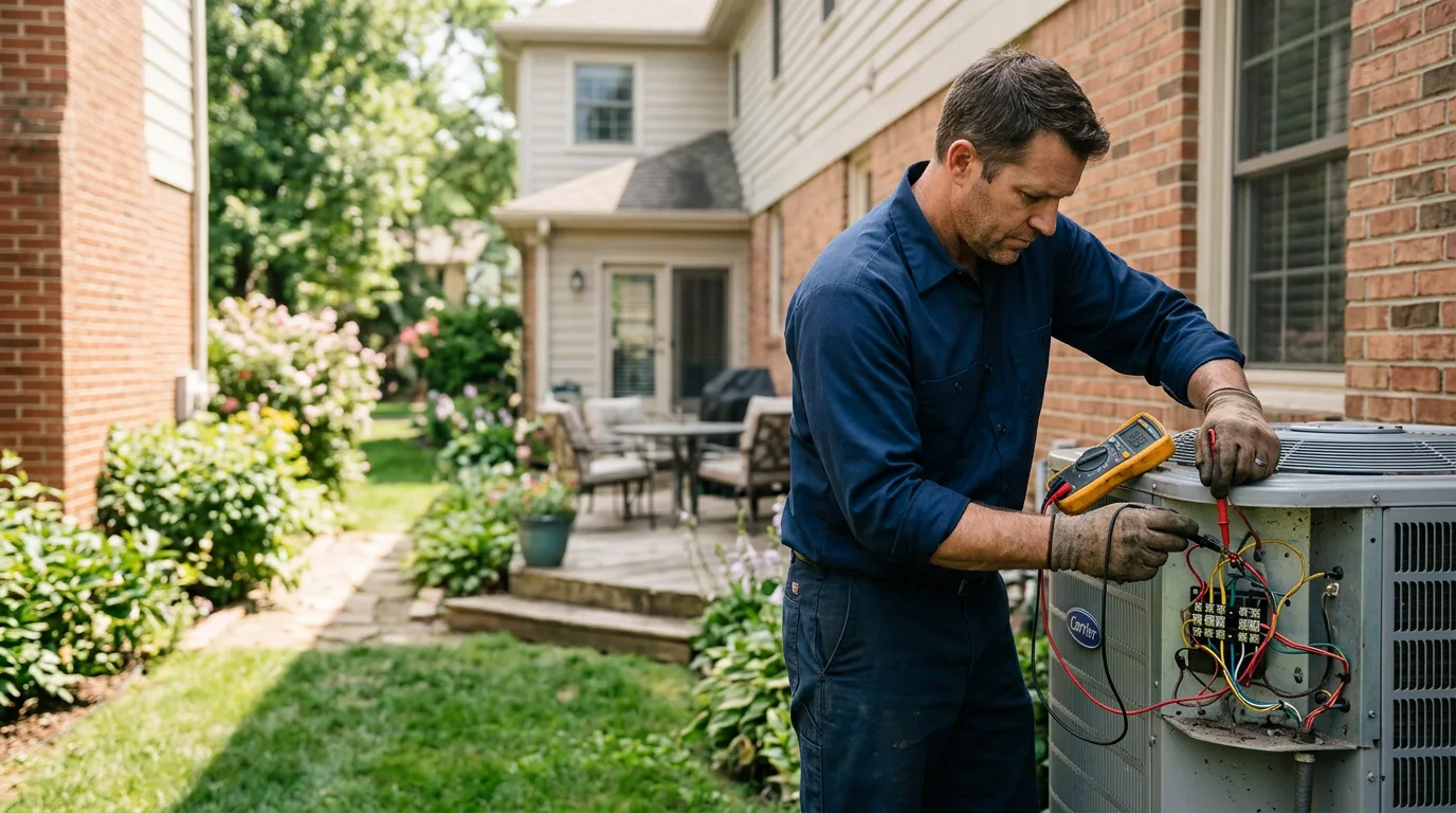 HVAC technician working near Leeper, PA